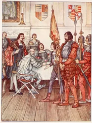 The Page Presents His Prisoner, Illustration from 